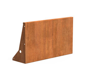 Keerwand cortenstaal 100 x 50 cm recht