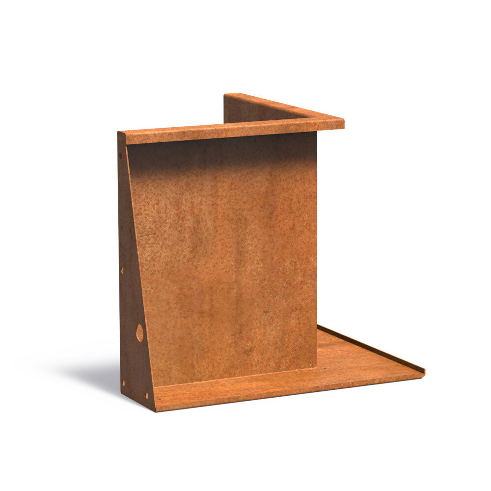 Keerwand cortenstaal 50 x 50 cm binnenhoek Keerwand cortenstaal 50 x 50 cm binnenhoek