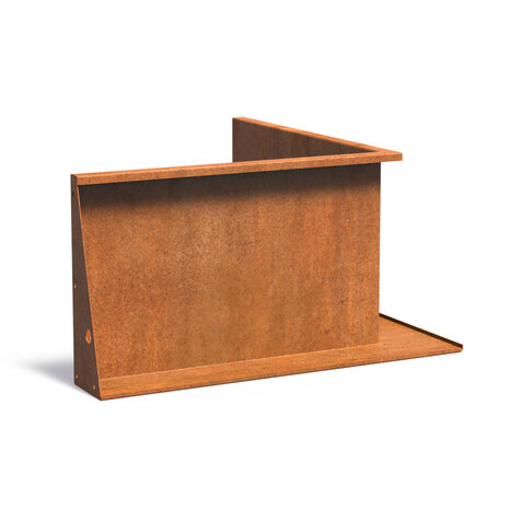 Keerwand cortenstaal 100 x 100 cm binnenhoek Keerwand cortenstaal 100 x 100 cm binnenhoek