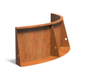 Keerwand cortenstaal 150 x 50 cm binnenbocht Keerwand cortenstaal 150 x 50 cm binnenbocht