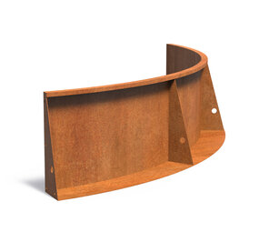 Keerwand cortenstaal 200 x 50 cm binnenbocht Keerwand cortenstaal 200 x 50 cm binnenbocht