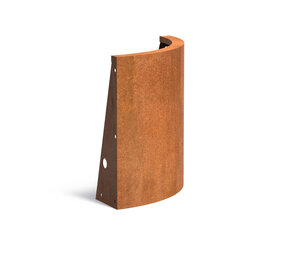 Keerwand cortenstaal 50 x 50 cm buitenbocht Keerwand cortenstaal 50 x 50 cm buitenbocht