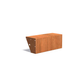 Keerwand + zitrand cortenstaal 100 x 40 x h.40 cm recht Keerwand + zitrand cortenstaal 100 x 40 x h.40 cm recht