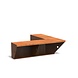 Keerwand + zitrand cortenstaal 100 x 100 x h. 40 cm binnenhoek Keerwand + zitrand cortenstaal 100 x 100 x h. 40 cm binnenhoek