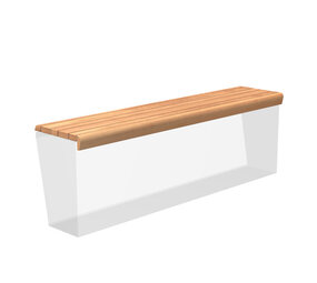 Zitting afgerond 199 x 46 x 9 cm hardhout Zitting afgerond 199 x 46 x 9 cm hardhout