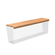 Zitting afgerond 199 x 46 x 9 cm hardhout Zitting afgerond 199 x 46 x 9 cm hardhout