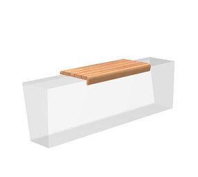 Zitting afgerond 99 x 46 x 9 cm hardhout Zitting afgerond 99 x 46 x 9 cm hardhout