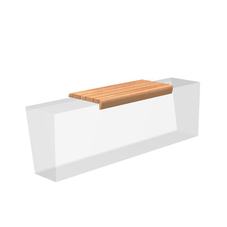 Zitting afgerond 99 x 46 x 9 cm hardhout Zitting afgerond 99 x 46 x 9 cm hardhout