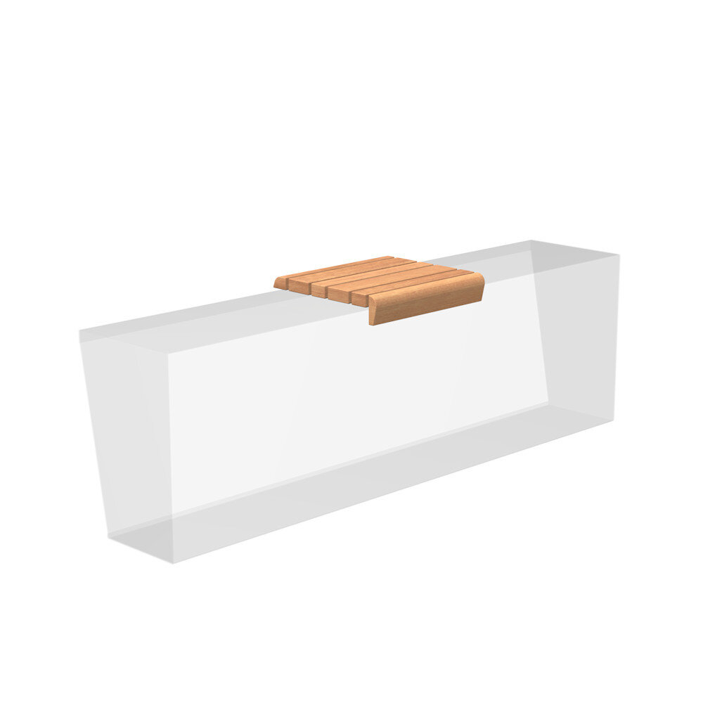 Zitting afgerond 49 x 46 x 9 cm hardhout Zitting afgerond 49 x 46 x 9 cm hardhout