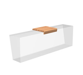 Zitting afgerond 49 x 46 x 9 cm hardhout Zitting afgerond 49 x 46 x 9 cm hardhout