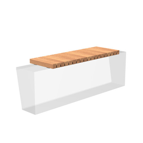 Zitting recht 145 x 50 x 7.2 cm hardhout Zitting recht 145 x 50 x 7.2 cm hardhout