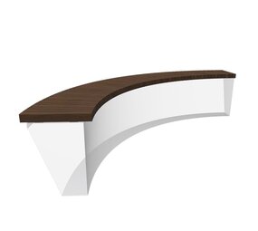 Zitting  recht voor 200 cm binnenbocht bamboe Zitting  recht voor 200 cm binnenbocht bamboe