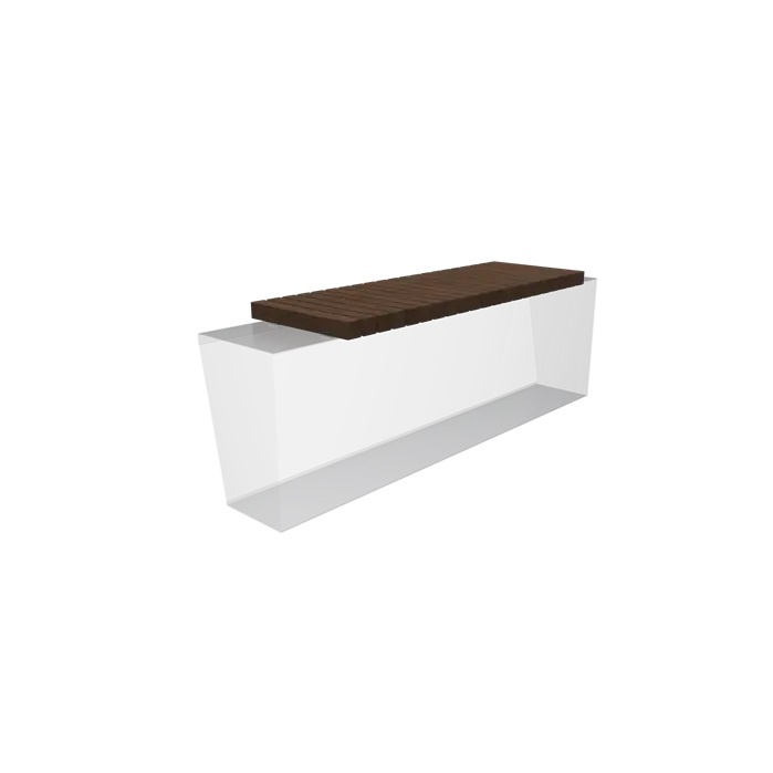 Zitting recht 150 cm bamboe afbeelding