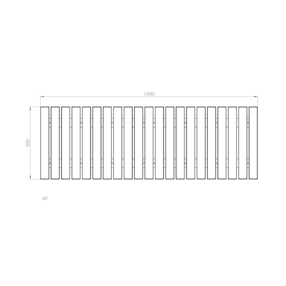 Zitting  recht 150 cm bamboe Zitting  recht 150 cm bamboe