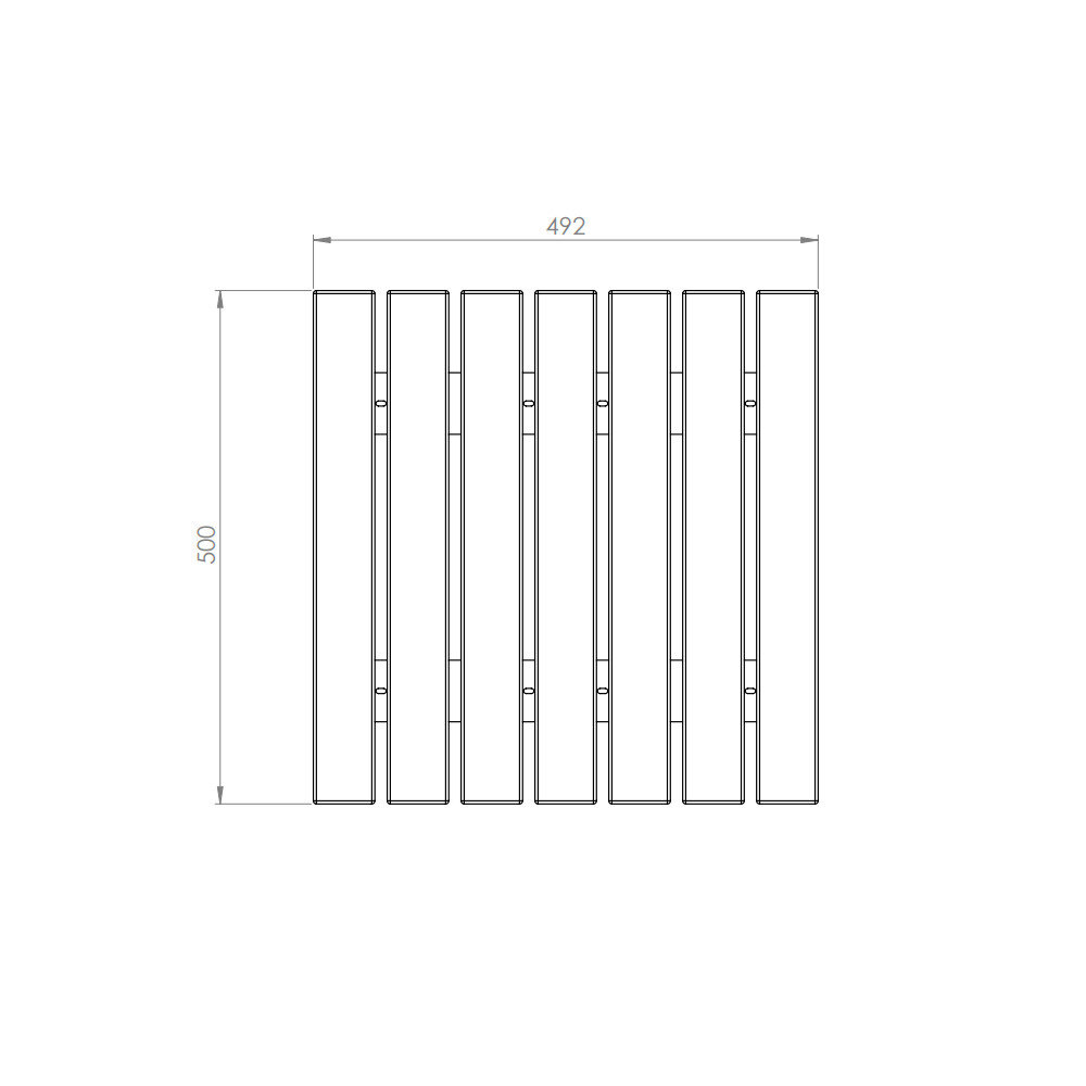 Zitting  recht 50 cm bamboe Zitting  recht 50 cm bamboe