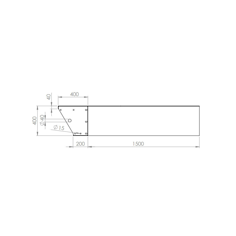 Keerwand + zitrand cortenstaal 150 x  h. 40 cm binnenbocht Keerwand + zitrand cortenstaal 150 x  h. 40 cm binnenbocht