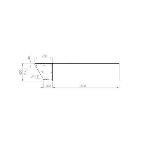 Keerwand + zitrand cortenstaal 150 x  h. 40 cm binnenbocht Keerwand + zitrand cortenstaal 150 x  h. 40 cm binnenbocht