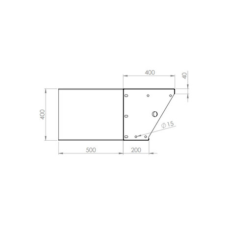 Keerwand + zitrand cortenstaal 50 x 50 x  h.40 cm binnenhoek, hoogte 40 cm Keerwand + zitrand cortenstaal 50 x 50 x  h.40 cm binnenhoek, hoogte 40 cm