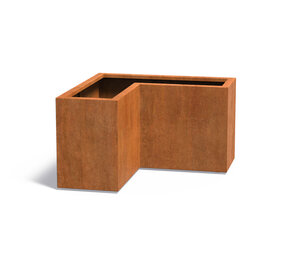 Andes cortenstaal 100x100x40x60 cm hoek plantenbak Andes cortenstaal 100x100x40x60 cm hoek plantenbak