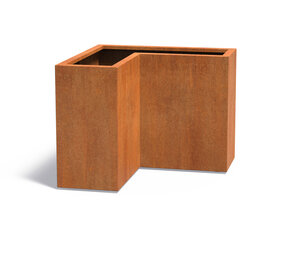 Andes cortenstaal 100x100x40x80 cm hoek plantenbak Andes cortenstaal 100x100x40x80 cm hoek plantenbak