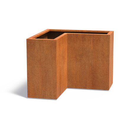 Andes cortenstaal 100x100x40x80 cm hoek plantenbak Andes cortenstaal 100x100x40x80 cm hoek plantenbak