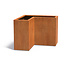 Andes cortenstaal 100x100x40x80 cm hoek plantenbak Andes cortenstaal 100x100x40x80 cm hoek plantenbak