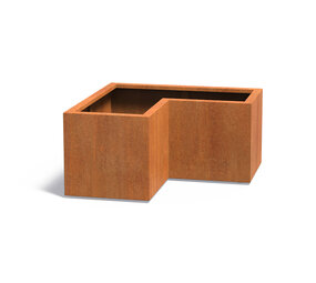 Andes cortenstaal 100x100x50x50 cm hoek plantenbak Andes cortenstaal 100x100x50x50 cm hoek plantenbak