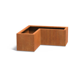 Andes cortenstaal 100x100x40x40 cm hoek plantenbak Andes cortenstaal 100x100x40x40 cm hoek plantenbak