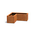 Andes cortenstaal 100x100x40x40 cm hoek plantenbak Andes cortenstaal 100x100x40x40 cm hoek plantenbak