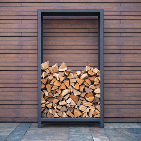 Forno LOGG houtopslag 120 x 40 x 180 cm zwart Forno LOGG houtopslag 120 x 40 x 180 cm zwart