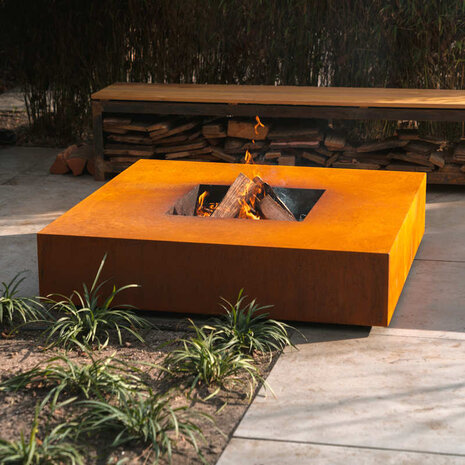 Forno vuurtafel QUAD cortenstaal 120 x 120 x 28 cm Forno vuurtafel QUAD cortenstaal 120 x 120 x 28 cm