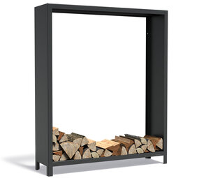 Forno LOGG houtopslag 150 x 40 x 180 cm zwart Forno LOGG houtopslag 150 x 40 x 180 cm zwart
