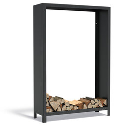 Forno LOGG houtopslag 120 x 40 x 180 cm zwart Forno LOGG houtopslag 120 x 40 x 180 cm zwart