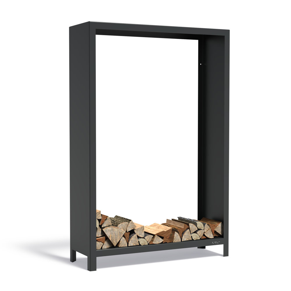 Forno LOGG houtopslag 120 x 40 x 180 cm zwart afbeelding