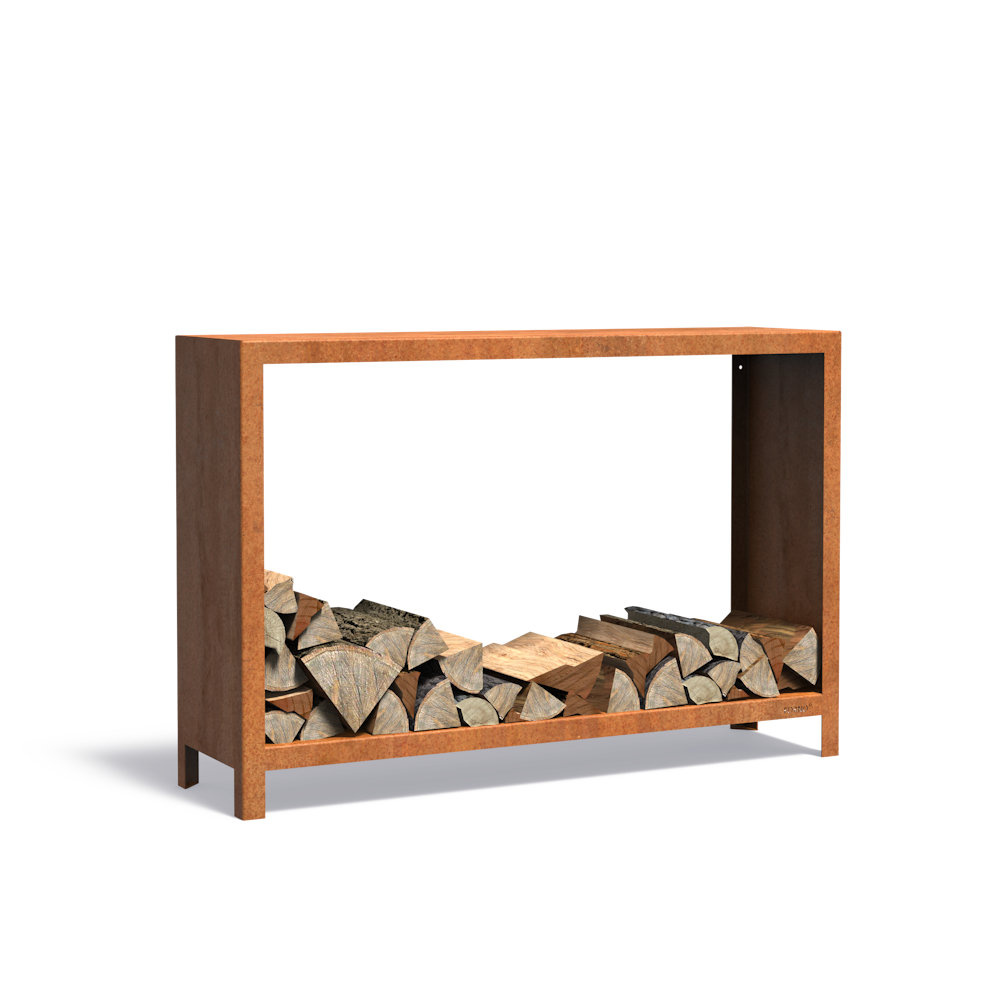 Forno LOGG houtopslag 150 x 40 x 100 cm cortenstaal afbeelding
