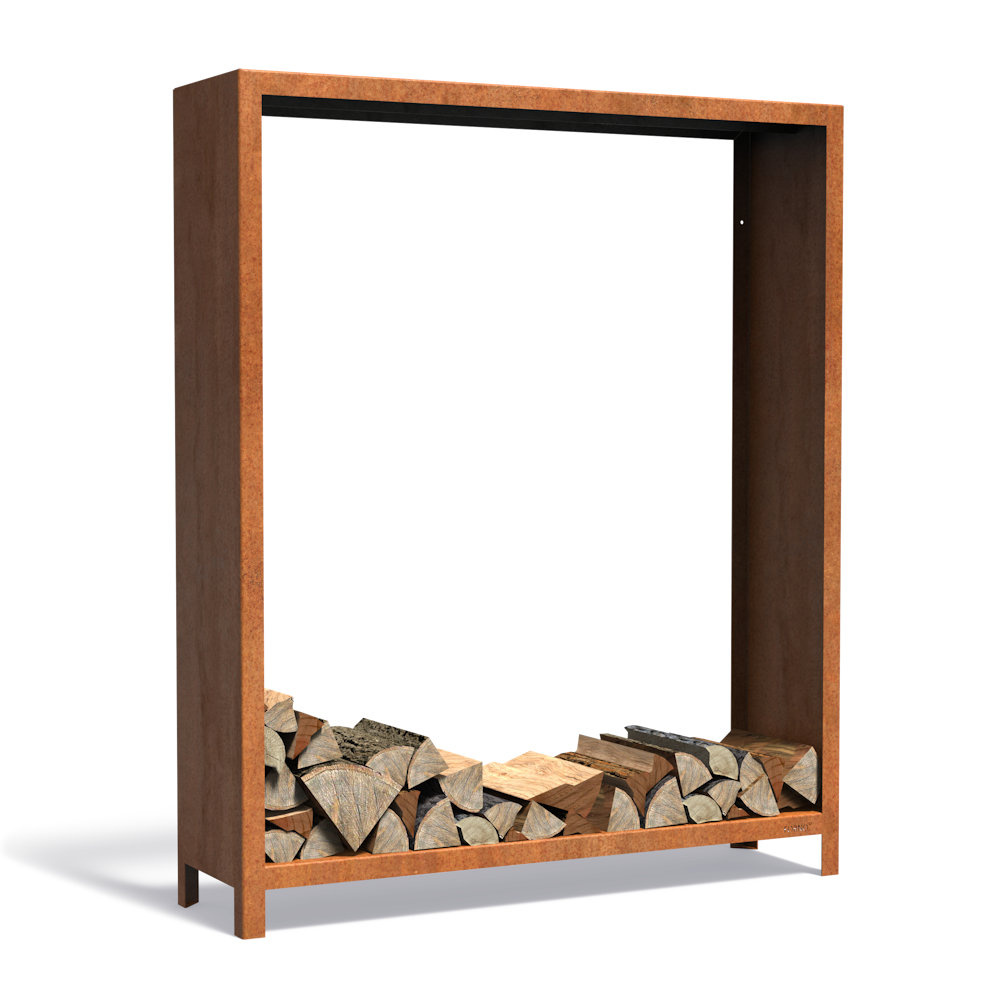 Forno LOGG houtopslag 150 x 40 x 180 cm cortenstaal afbeelding