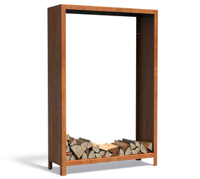 Forno LOGG houtopslag 120 x 40 x 180 cm cortenstaal Forno LOGG houtopslag 120 x 40 x 180 cm cortenstaal