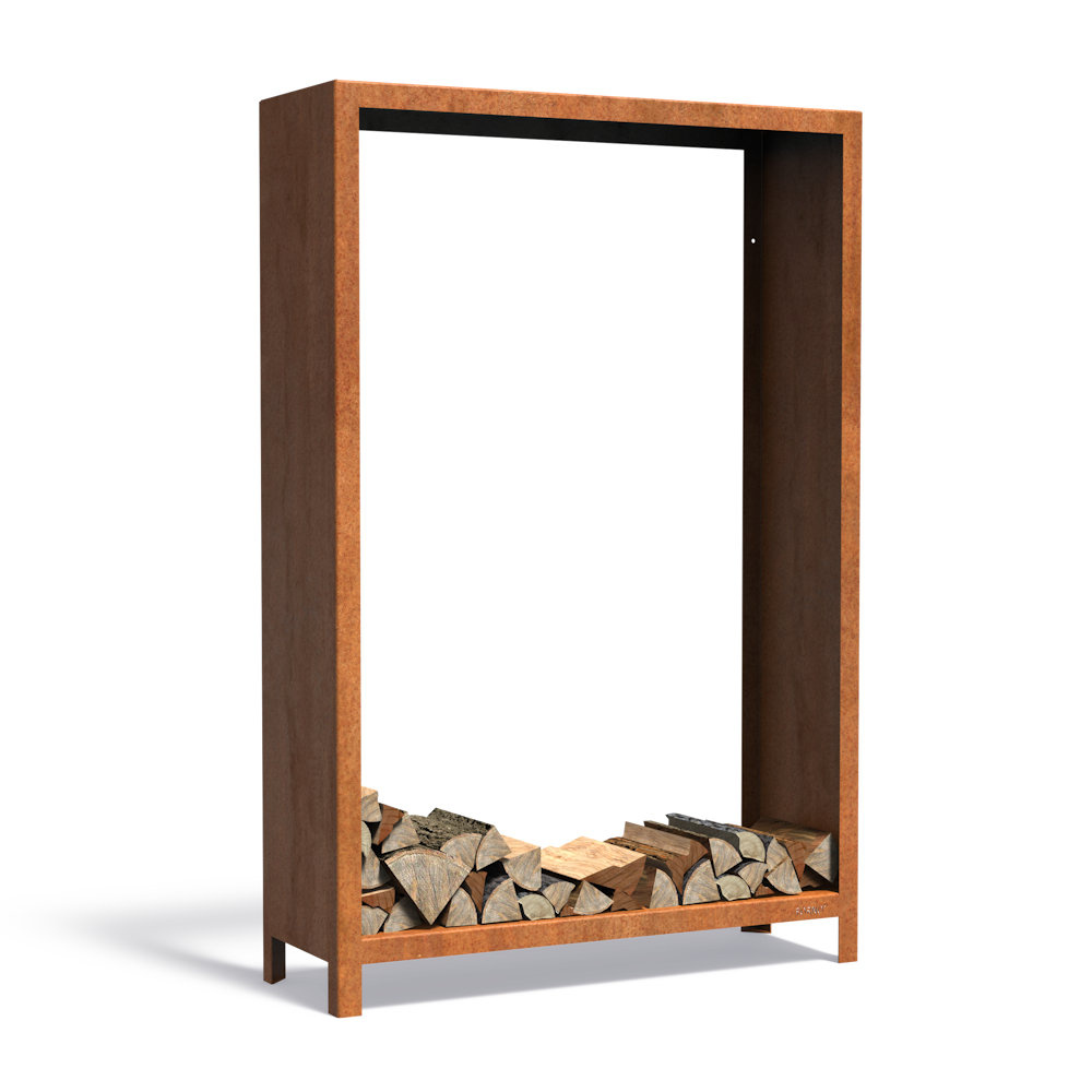 Forno LOGG houtopslag 120 x 40 x 180 cm cortenstaal afbeelding