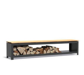 Forno LOGG houtopslag 200 x 40 x 43 cm Zwart Forno LOGG houtopslag 200 x 40 x 43 cm Zwart