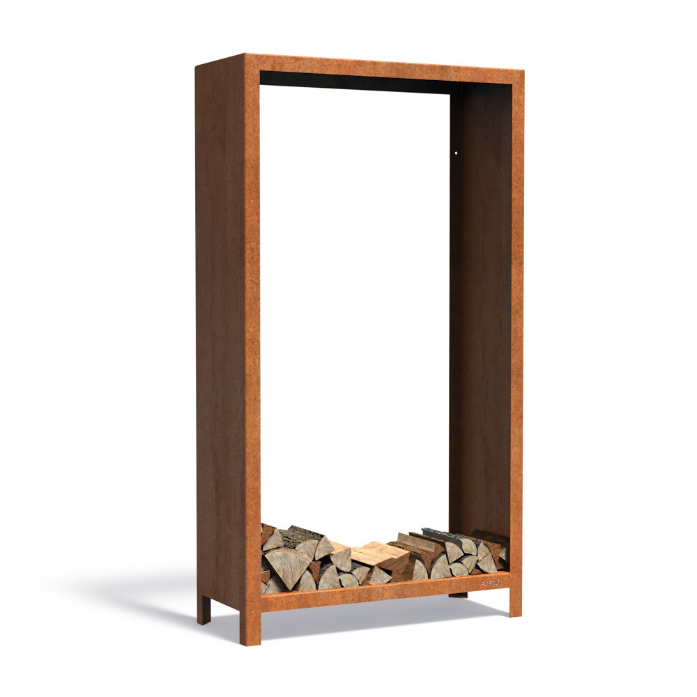 Forno LOGG houtopslag 100 x 40 x 180 cm cortenstaal afbeelding