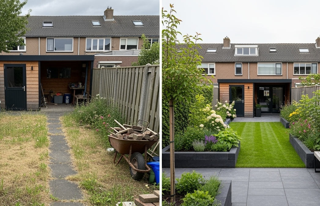 Wat kost een gemiddelde tuin? Voor en Na