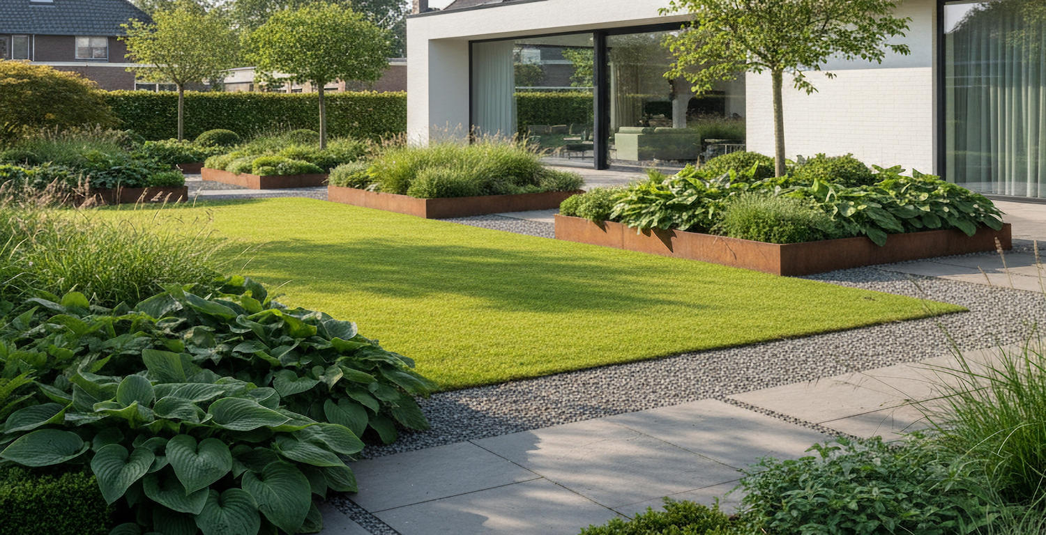 De perfecte balans tussen groen en bestrating De perfecte balans tussen groen en bestrating