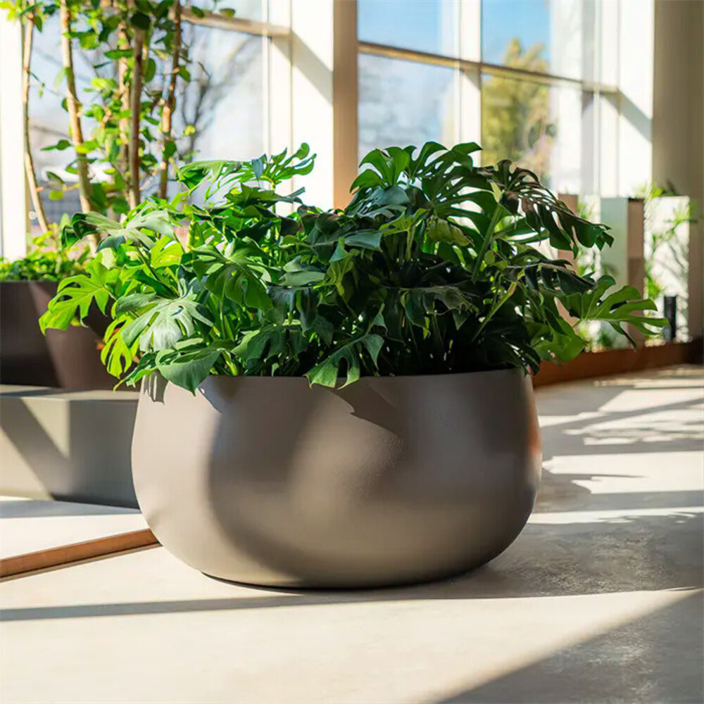 LORA polyester 100x50 cm ronde plantenbak