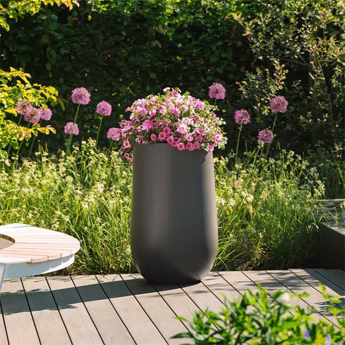 LORA polyester 50x50 cm ronde plantenbak