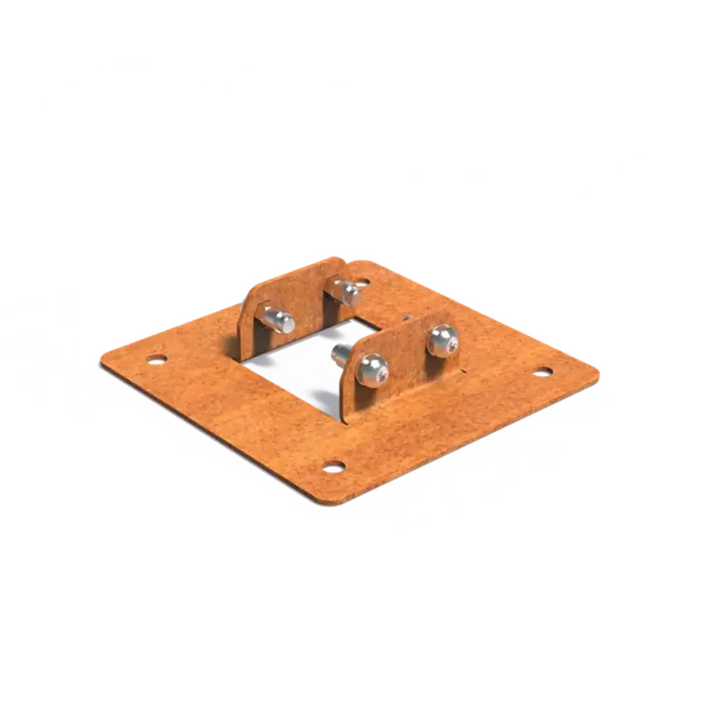 Pergola Voetplaat corten  20 x 20 cm