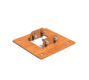 Pergola Voetplaat corten  20 x 20 cm