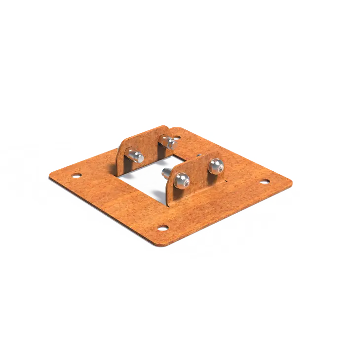 Pergola Voetplaat corten 20 x 20 cm