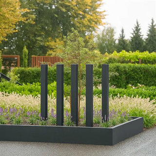 Palenwand & tuinpalen van  cortenstaal & gecoat staal