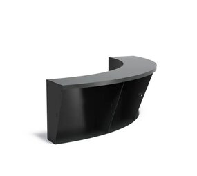 Keerwand + zitrand aluminium 150  x 60 cm binnenbocht