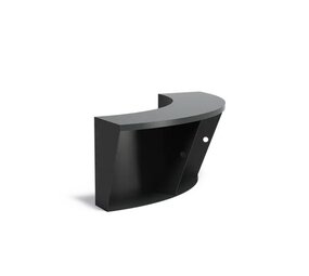 Keerwand + zitrand aluminium 100 x 60 cm binnenbocht Keerwand + zitrand aluminium 100 x 60 cm binnenbocht